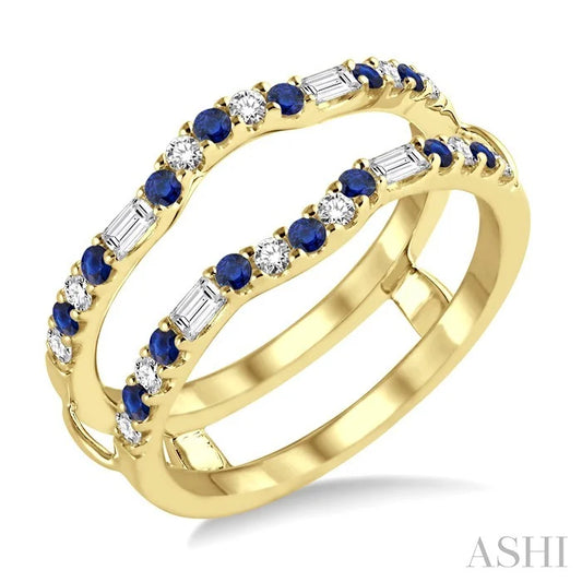 Gemstone & Diamond Insert Ring