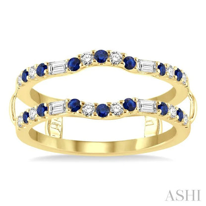 Gemstone & Diamond Insert Ring
