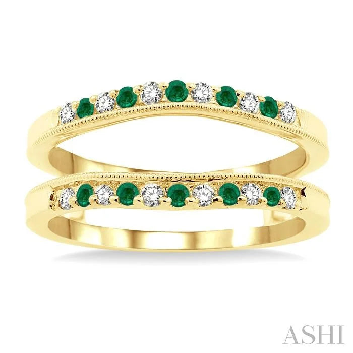 Gemstone & Diamond Insert Ring