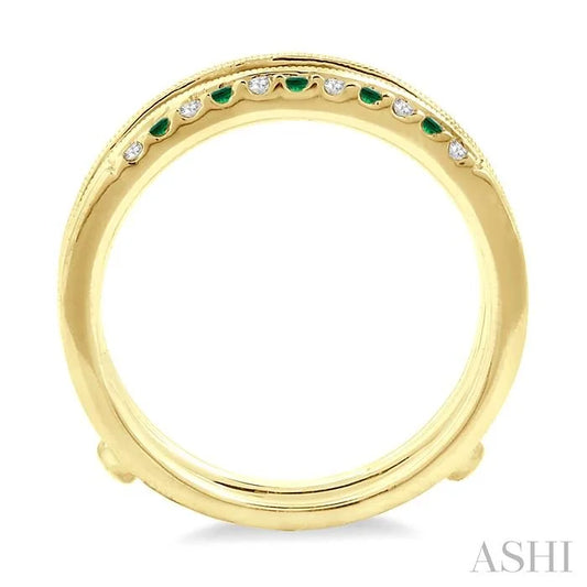 Gemstone & Diamond Insert Ring