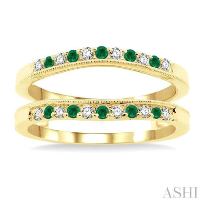 Gemstone & Diamond Insert Ring