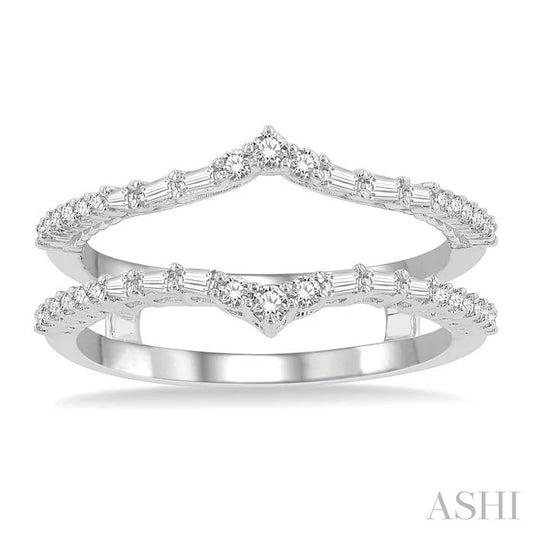 Chevron Baguette Diamond Insert Ring