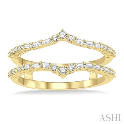 Chevron Baguette Diamond Insert Ring