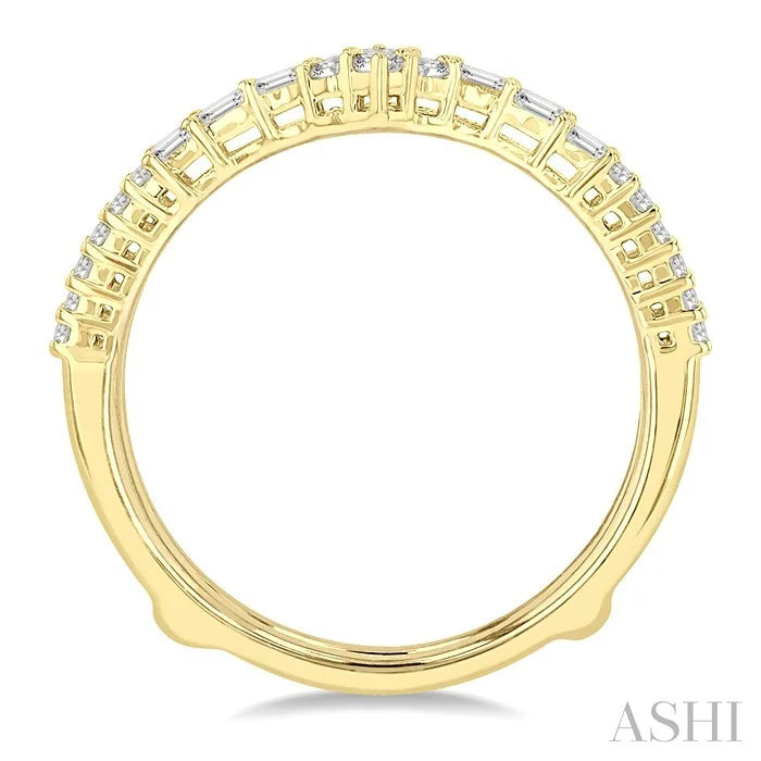 Chevron Baguette Diamond Insert Ring