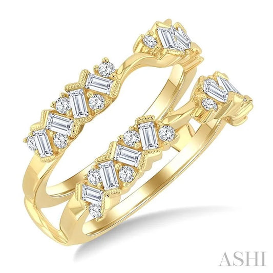 Zig-Zag Diamond Insert Ring