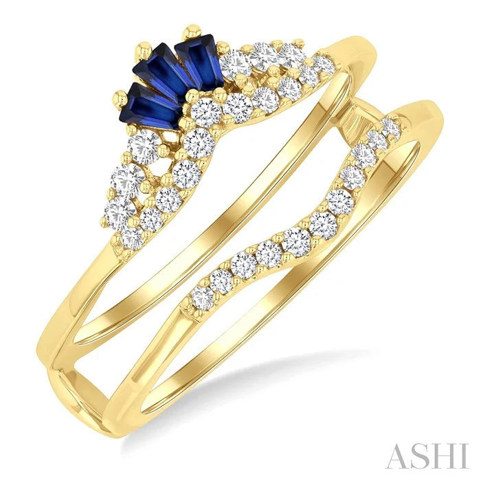 Gemstone & Diamond Insert Ring
