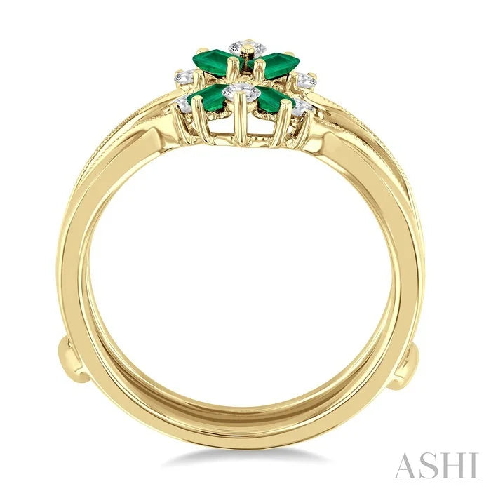 Gemstone & Diamond Insert Ring