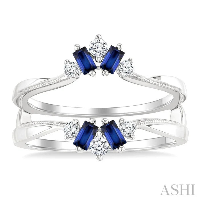 Gemstone & Diamond Insert Ring