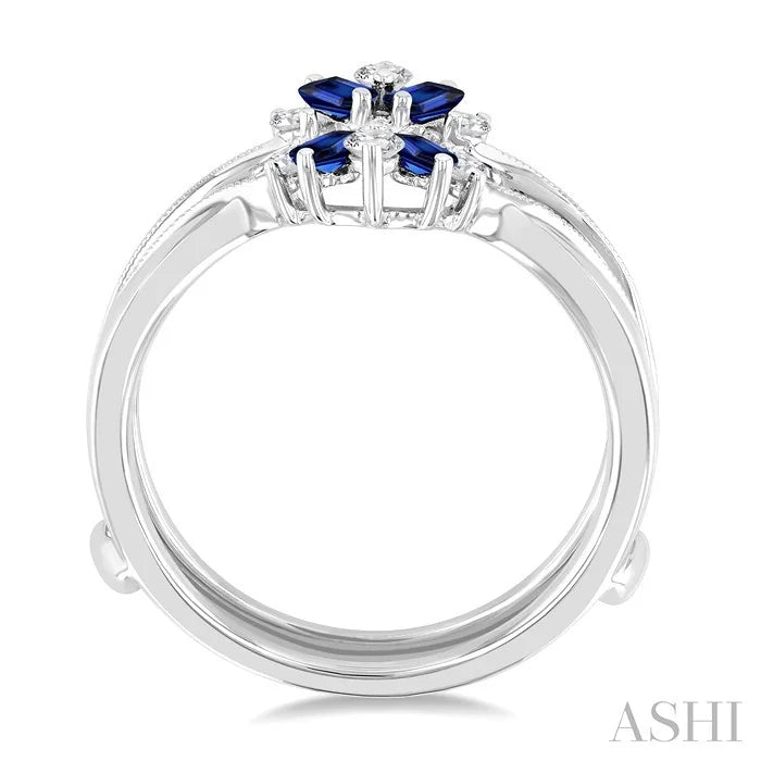 Gemstone & Diamond Insert Ring