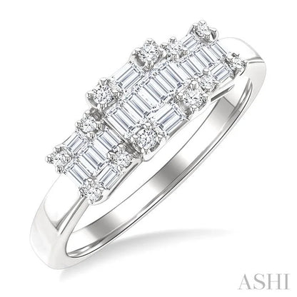 Princess Shape Past Present & Future Fusion Diamond Engagement Ring