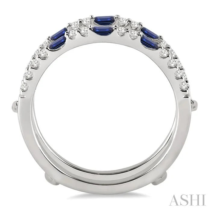 Gemstone & Diamond Insert Ring