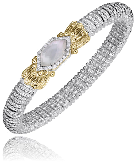 Vahan 14k Gold & Sterling Silver Mother of Pearl Bracelet