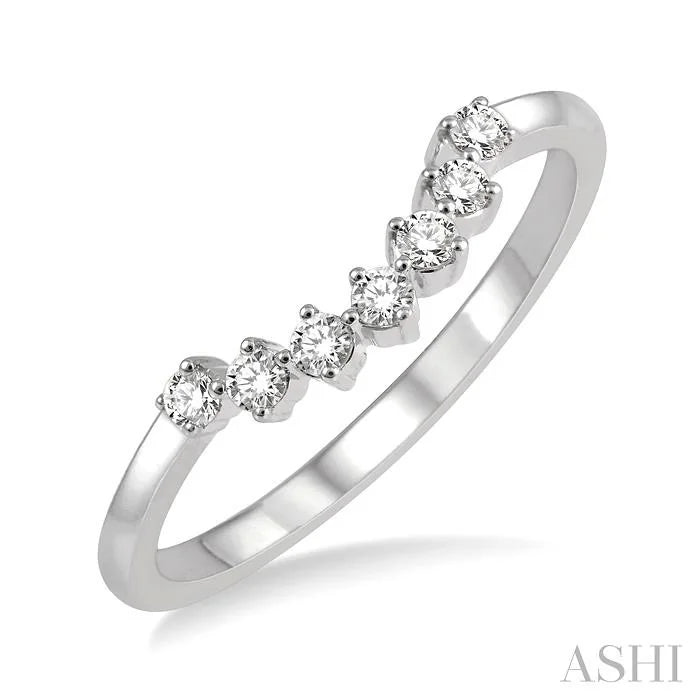 Curved Diamond Wedding Band
