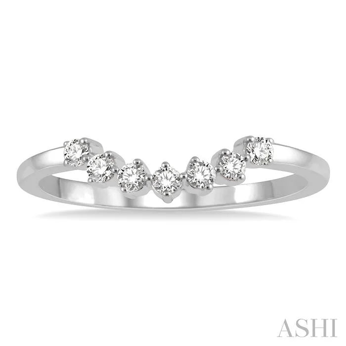 Curved Diamond Wedding Band