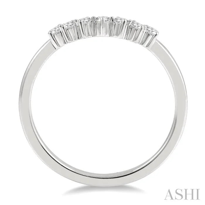 Curved Diamond Wedding Band