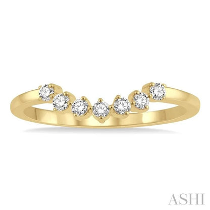 Curved Diamond Wedding Band
