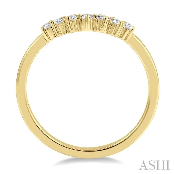Curved Diamond Wedding Band