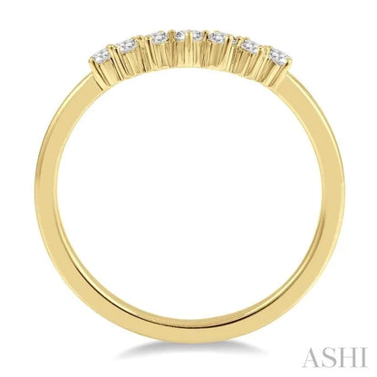 Curved Diamond Wedding Band