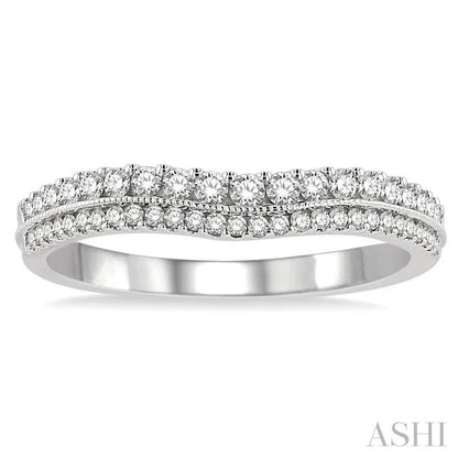 Curved Diamond Wedding Band