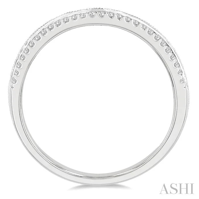 Curved Diamond Wedding Band
