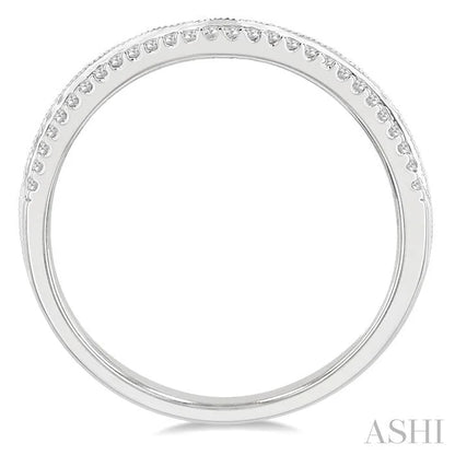 Curved Diamond Wedding Band