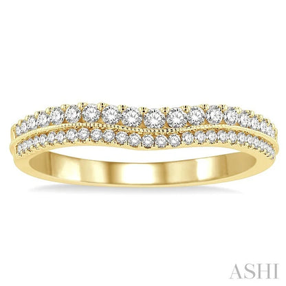 Curved Diamond Wedding Band