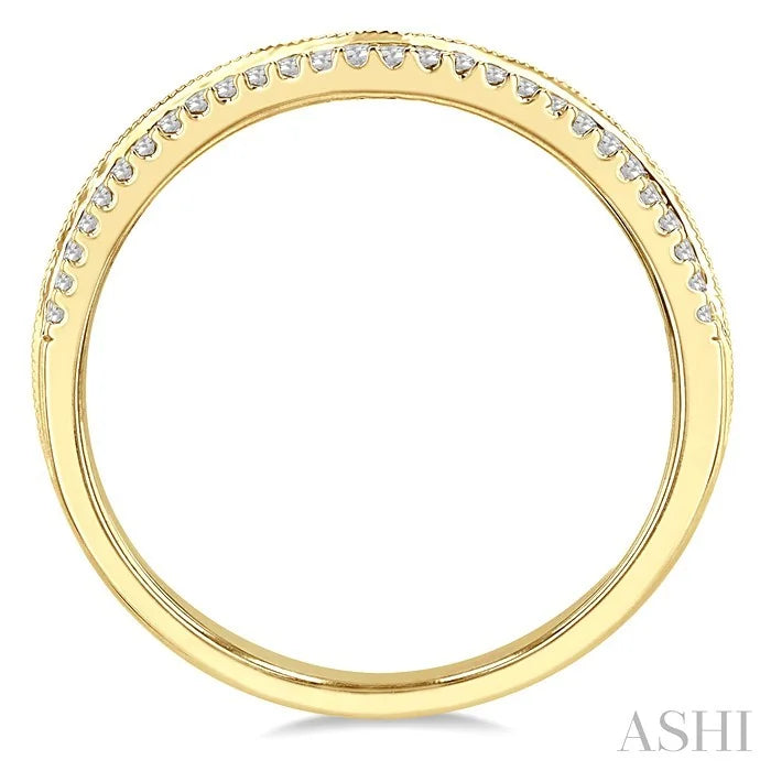 Curved Diamond Wedding Band