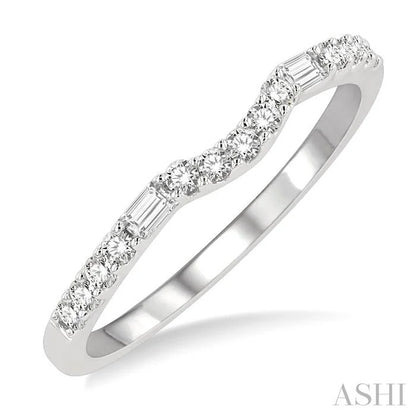 Curved Diamond Wedding Band