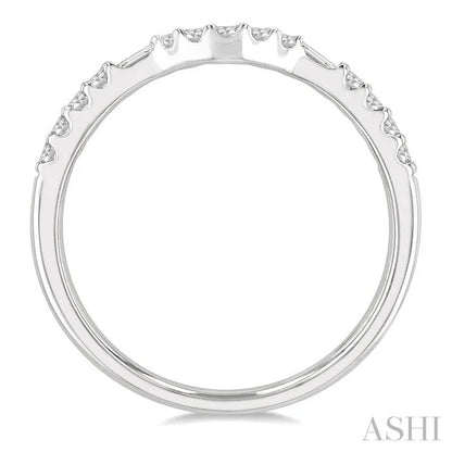 Curved Diamond Wedding Band