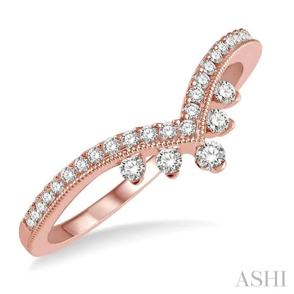 Chevron Diamond Wedding Band