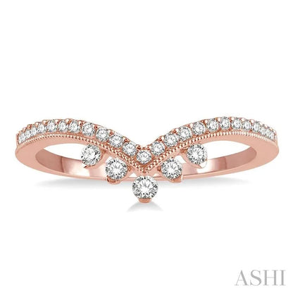 Chevron Diamond Wedding Band