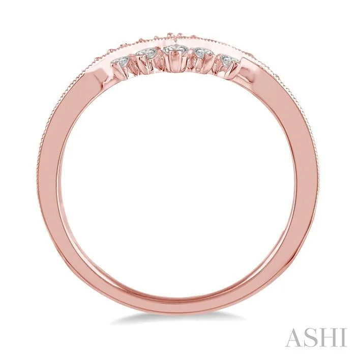 Chevron Diamond Wedding Band