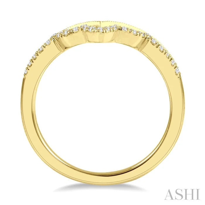 Chevron Diamond Wedding Band