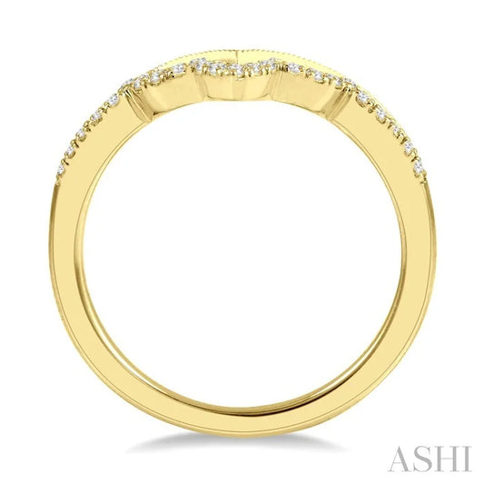 Chevron Diamond Wedding Band