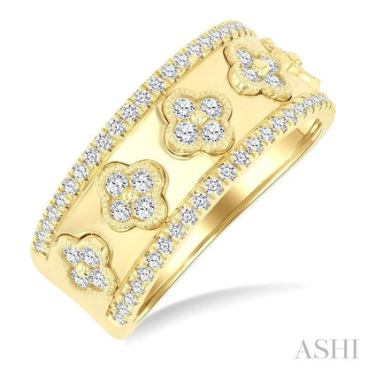 Clover Diamond Fashion Wide Band