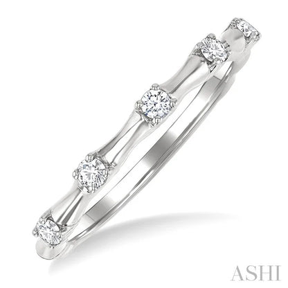 Stackable Diamond Fashion Bamboo Ring