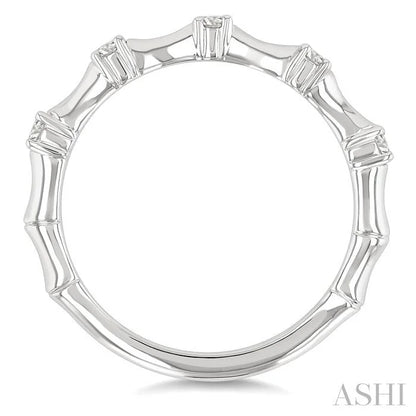 Stackable Diamond Fashion Bamboo Ring