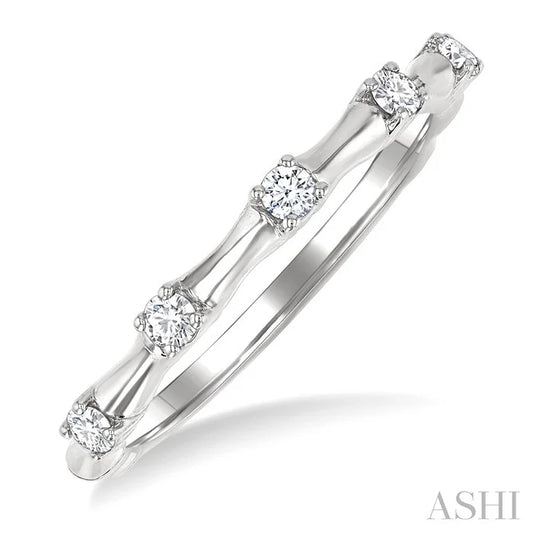 Stackable Diamond Fashion Bamboo Ring