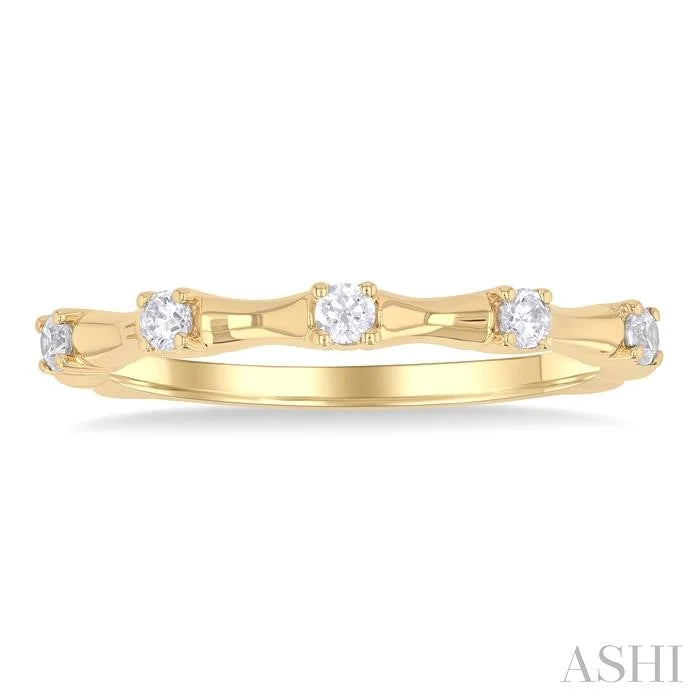 Stackable Diamond Fashion Bamboo Ring