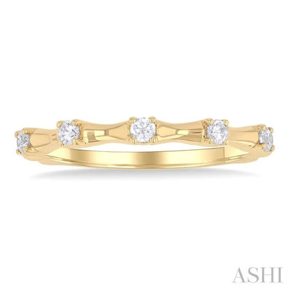 Stackable Diamond Fashion Bamboo Ring