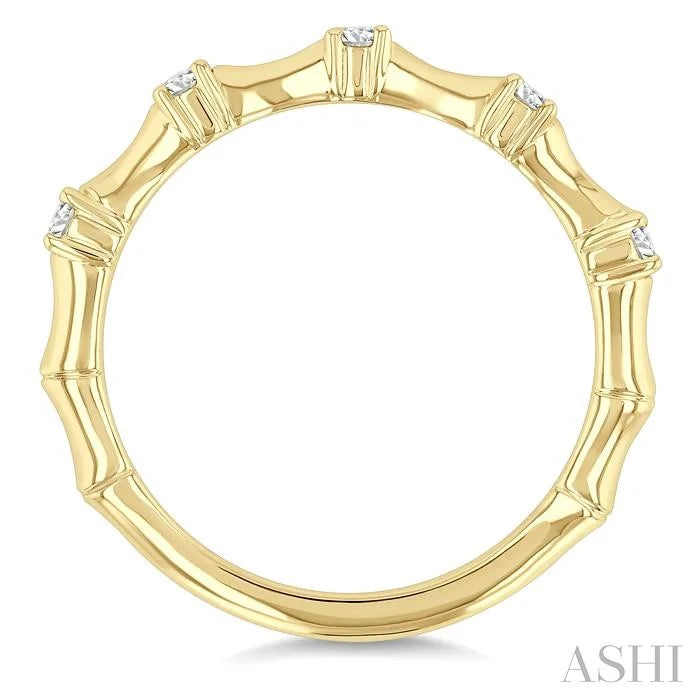 Stackable Diamond Fashion Bamboo Ring