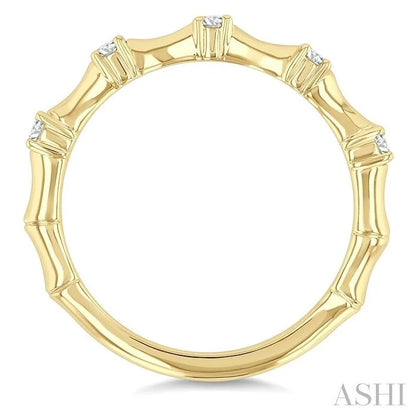 Stackable Diamond Fashion Bamboo Ring