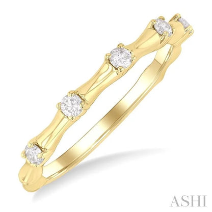 Stackable Diamond Fashion Bamboo Ring