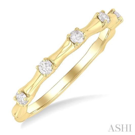 Stackable Diamond Fashion Bamboo Ring