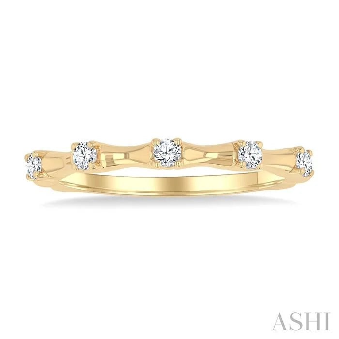 Stackable Diamond Fashion Bamboo Ring