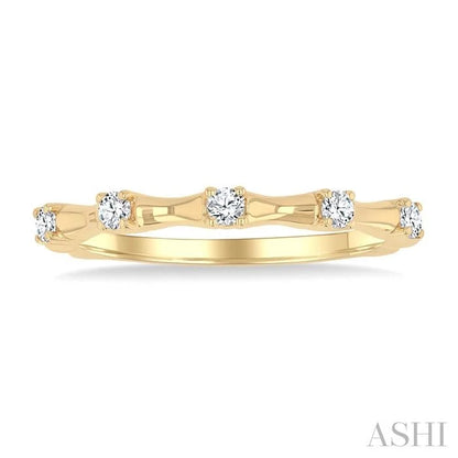 Stackable Diamond Fashion Bamboo Ring