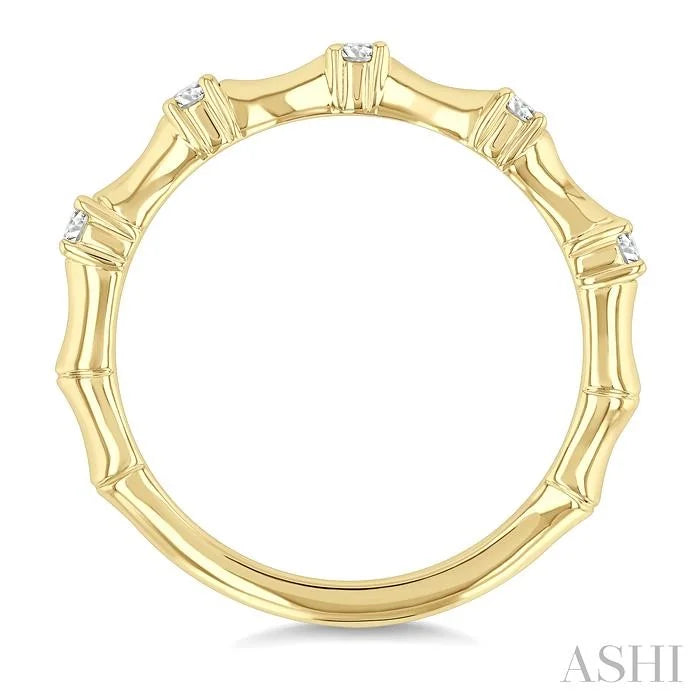 Stackable Diamond Fashion Bamboo Ring