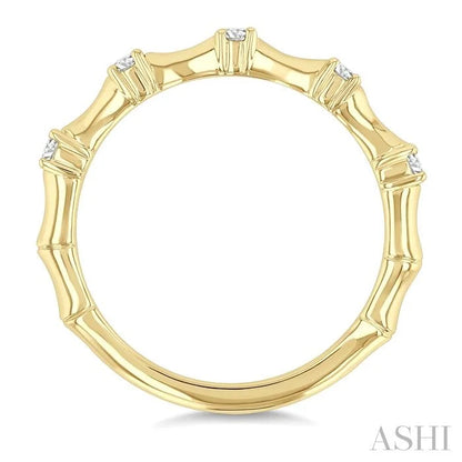 Stackable Diamond Fashion Bamboo Ring