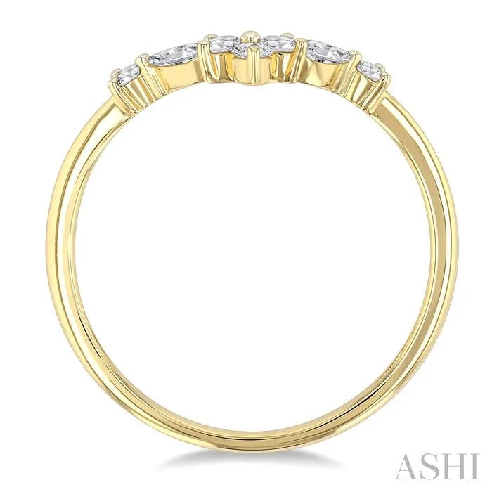 Chevron Diamond Wedding Band
