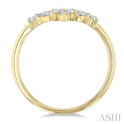 Chevron Diamond Wedding Band